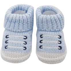 Laces Blue Socks Booties