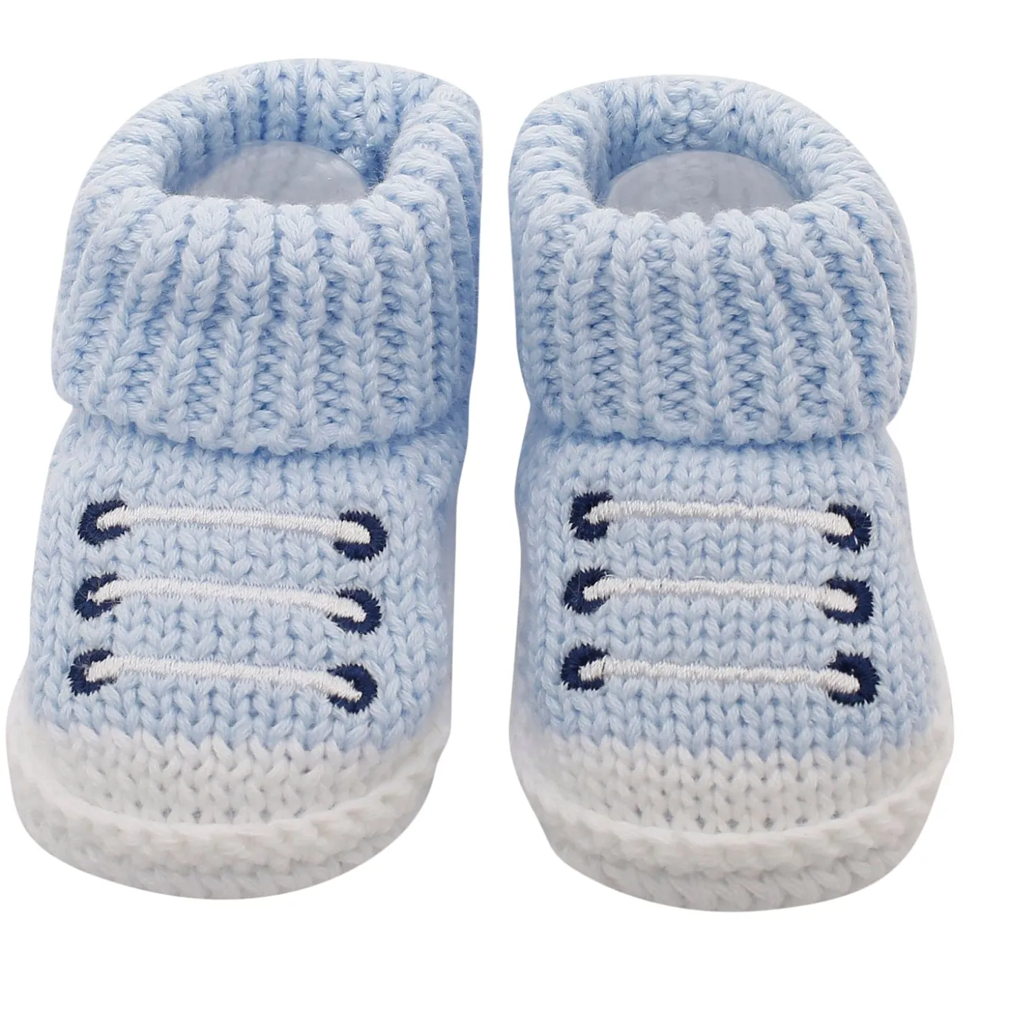 Laces Blue Socks Booties