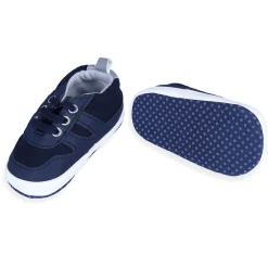 Lace-up Colour-blocked Comfortable Anti-Slip Sneaker Booties - Blue