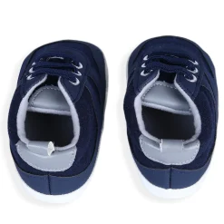 Lace-up Colour-blocked Comfortable Anti-Slip Sneaker Booties - Blue