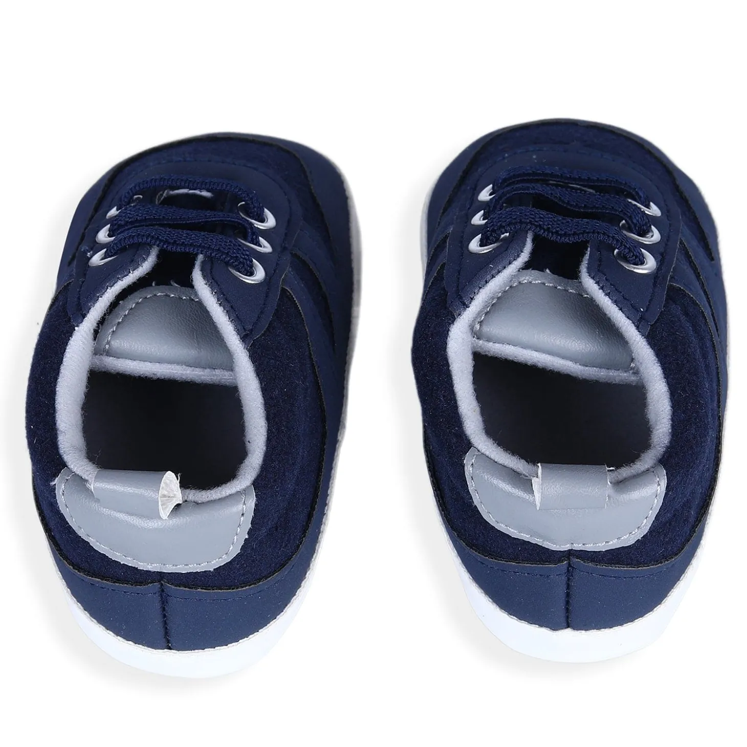 Lace-up Colour-blocked Comfortable Anti-Slip Sneaker Booties - Blue
