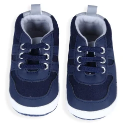 Lace-up Colour-blocked Comfortable Anti-Slip Sneaker Booties - Blue