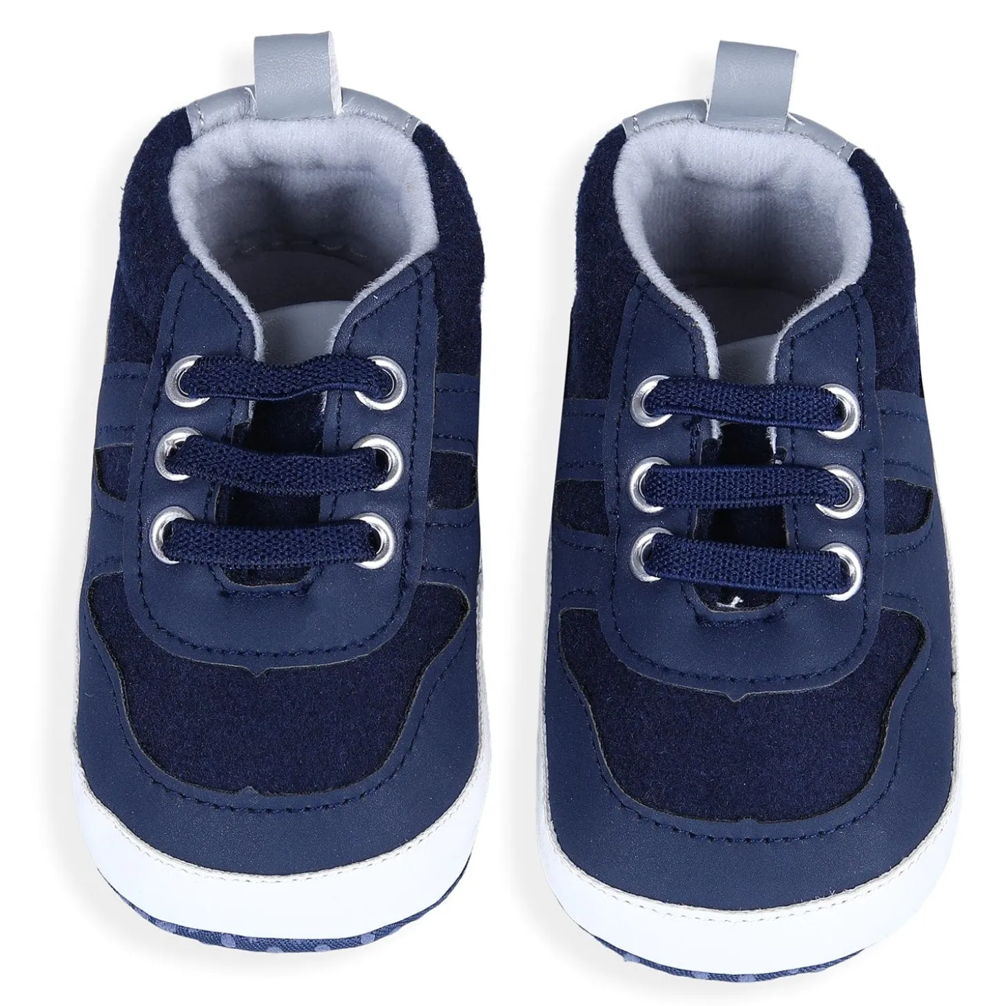 Lace-up Colour-blocked Comfortable Anti-Slip Sneaker Booties - Blue