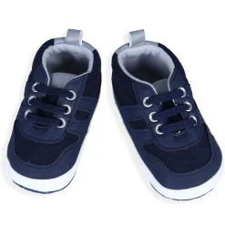 Lace-up Colour-blocked Comfortable Anti-Slip Sneaker Booties - Blue