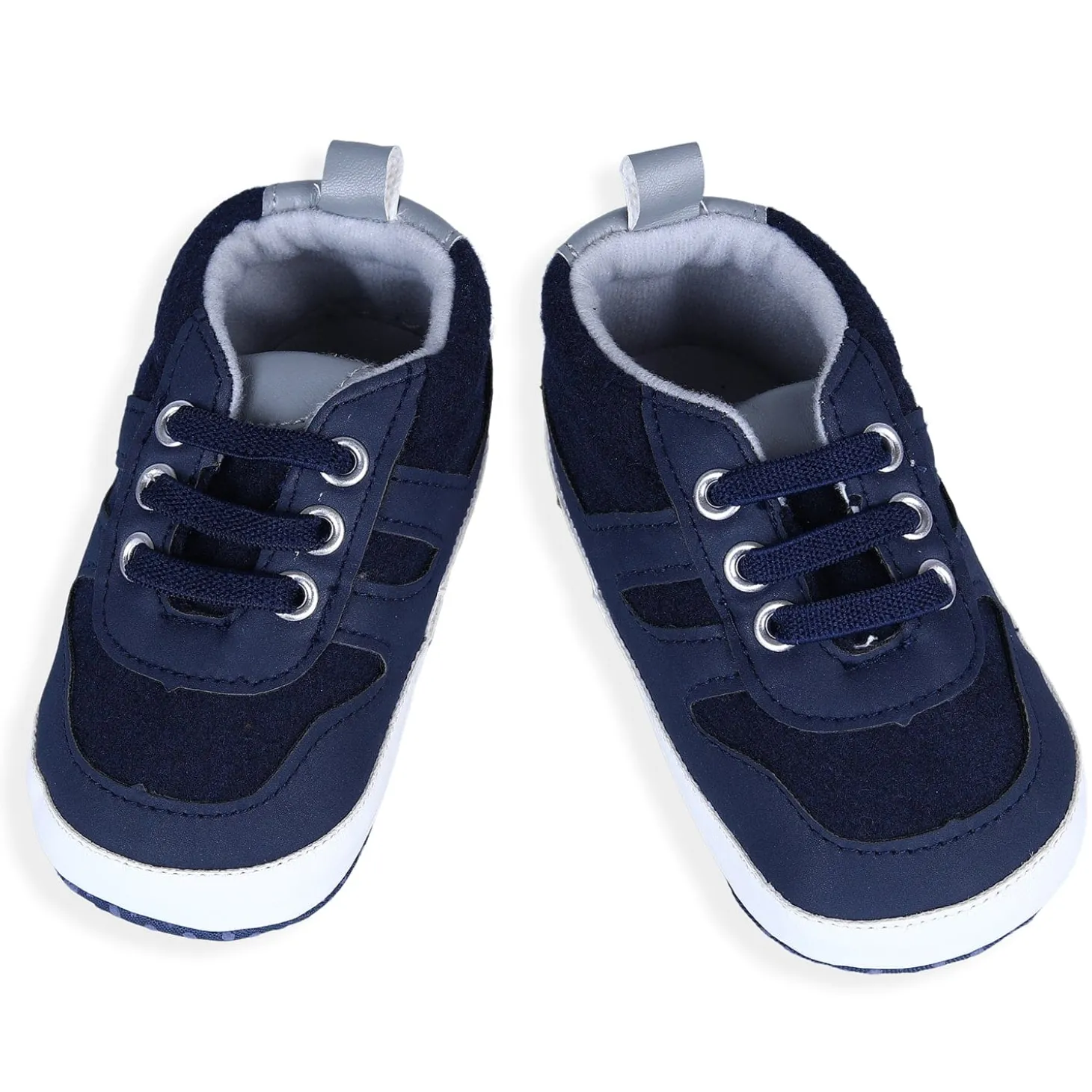 Lace-up Colour-blocked Comfortable Anti-Slip Sneaker Booties - Blue