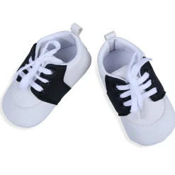 Lace-Up Stylish Leather Sneaker Shoes - Black