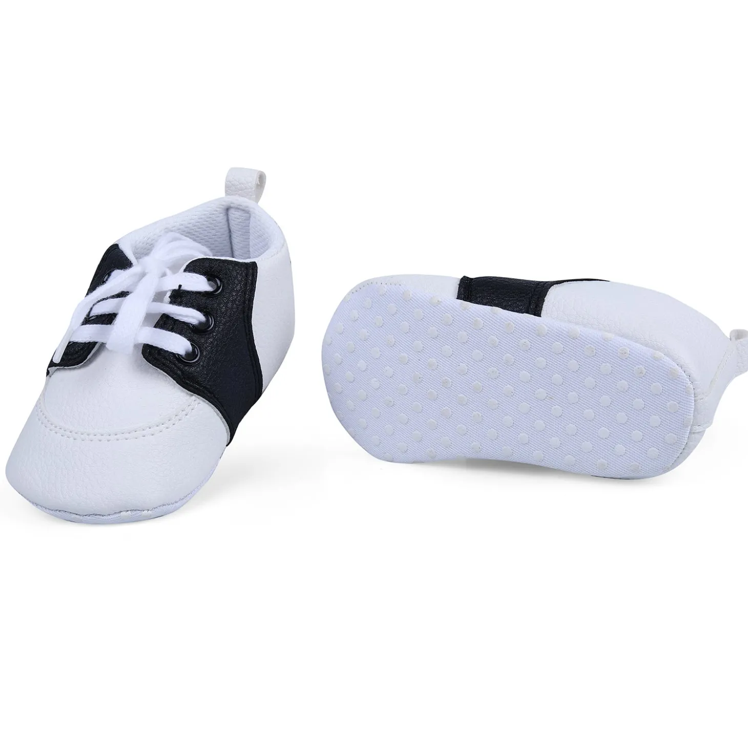 Lace-Up Stylish Leather Sneaker Shoes - Black