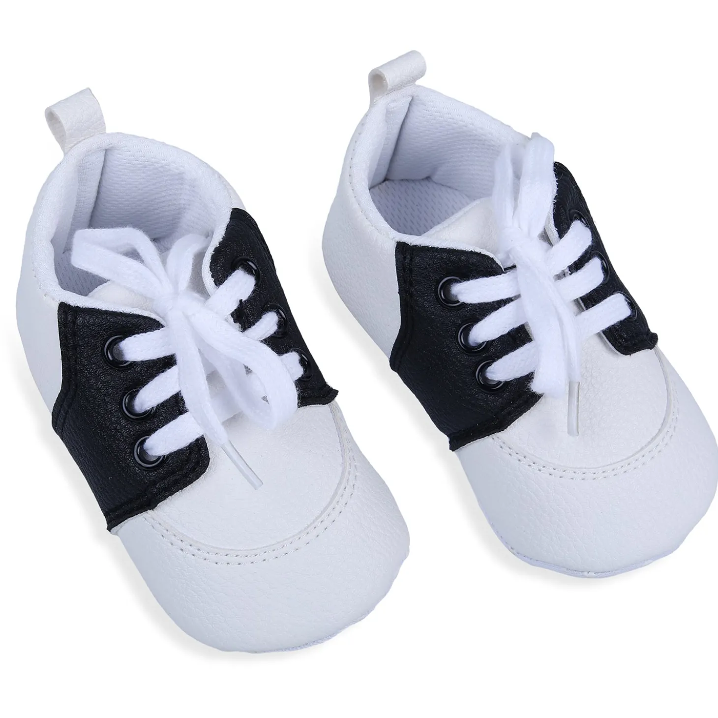 Lace-Up Stylish Leather Sneaker Shoes - Black