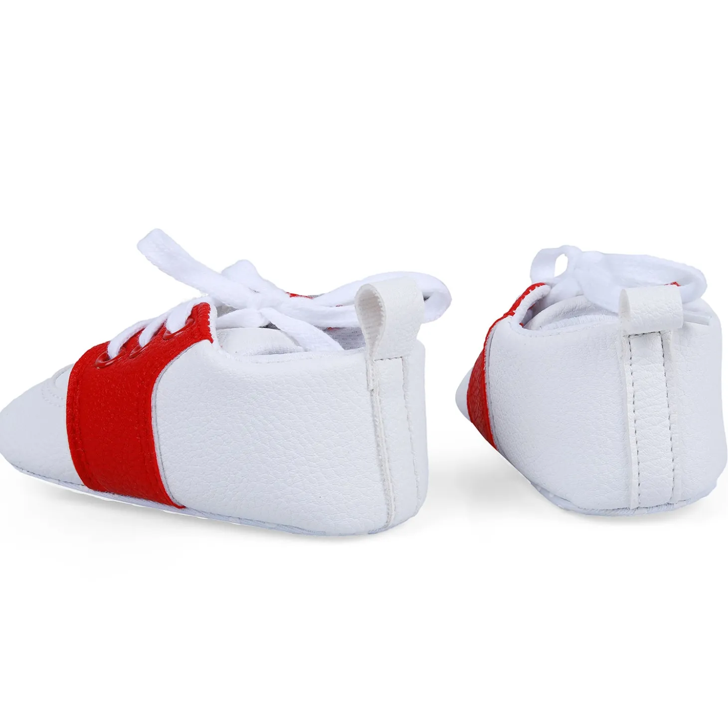 Lace-Up Stylish Leather Sneaker Shoes - Red