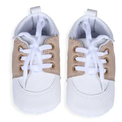Lace-Up Stylish Leather Sneaker Shoes - White