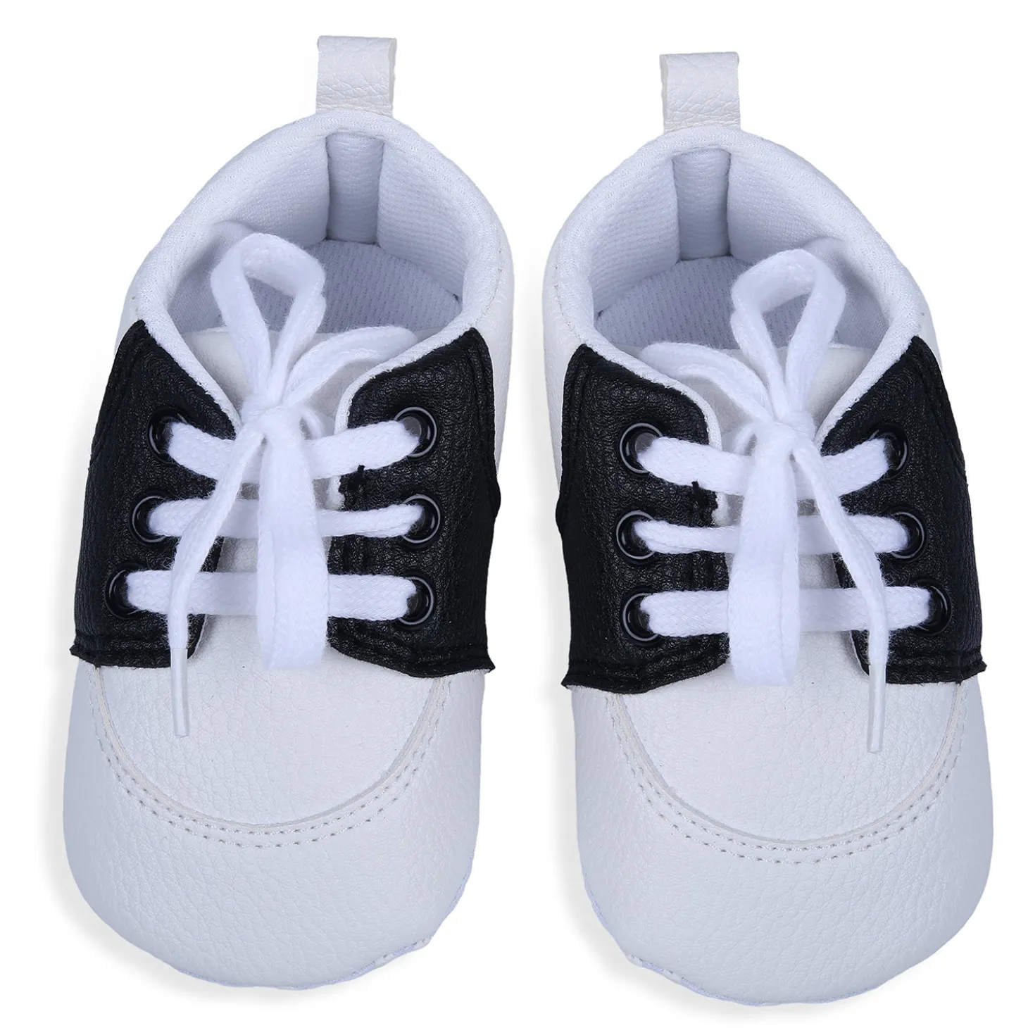 Lace-Up Stylish Leather Sneaker Shoes - Black