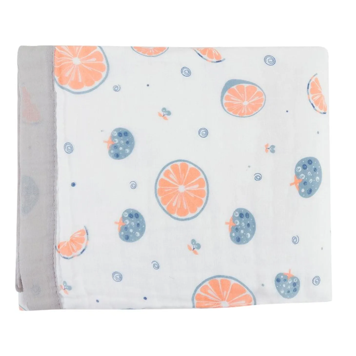 Lemon White Small Muslin Blanket