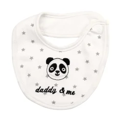 Lion And Panda Baby Black And White 3 Pk Bibs