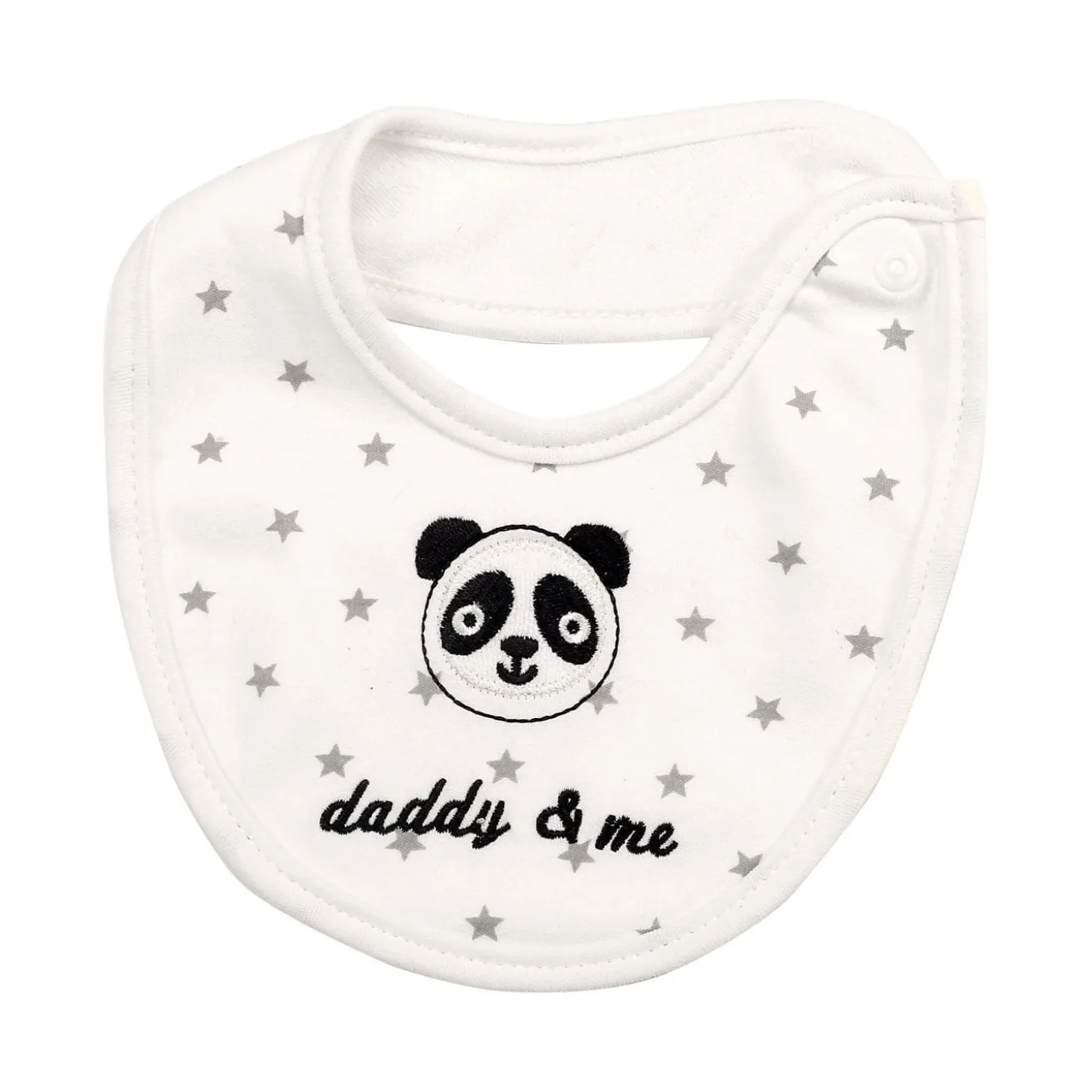 Lion And Panda Baby Black And White 3 Pk Bibs