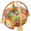 Lion Infant Play Mat Activity Gym With Hanging Toys And Balls - Yellow