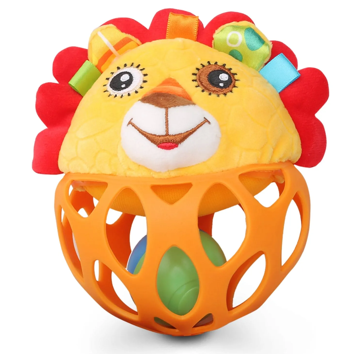 Lion Orange Rattle Ball