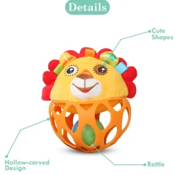 Lion Orange Rattle Ball