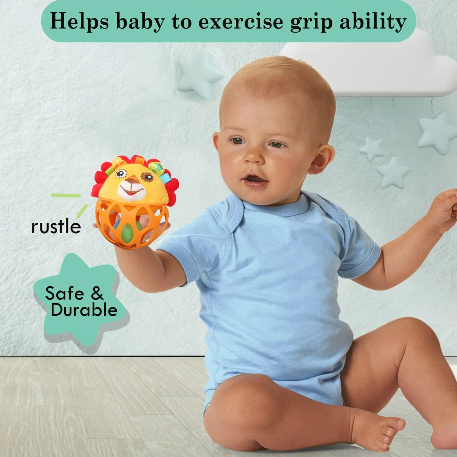 Lion Orange Rattle Ball