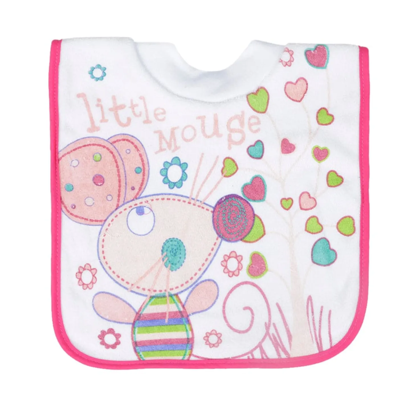 Litte Mouse Pink Bibs