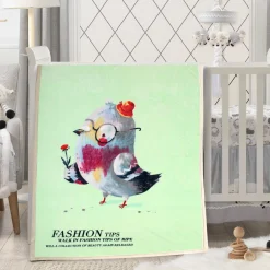 Little Birdy Fashion Tips Mint Green Two-Ply Blanket