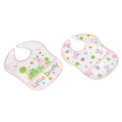 Little Bunny Peach 2 Pk Bibs