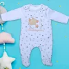 Little Cow Infant 2 Piece Full Sleeves Tshirt And Romper Set - White