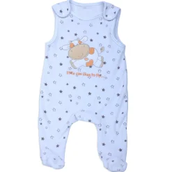 Little Cow Infant 2 Piece Full Sleeves Tshirt And Romper Set - White