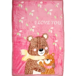 Love And Cuddles Pink Two-Ply Blanket