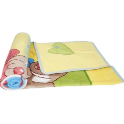 Love You Star Blue And Yellow One Ply Blanket