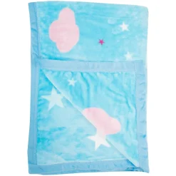 Magical Unicorn Blue Two-Ply Blanket