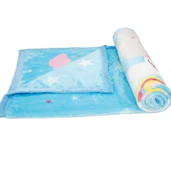 Magical Unicorn Blue Two-Ply Blanket