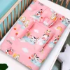 Mattress Set With Neck Pillow and Bolsters Milkaholic Peach