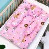 Mattress Set With Neck Pillow and Bolsters Flying Animals Pink