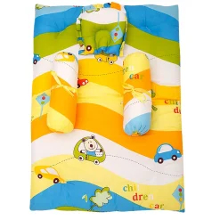 Mattress Set With Neck Pillow and Bolsters Cruising In My Car Multicolour