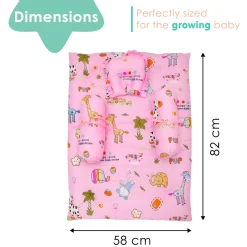 Mattress Set With Neck Pillow and Bolsters Savanna Ooh Na Na Pink