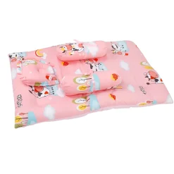 Mattress Set With Neck Pillow and Bolsters Milkaholic Peach