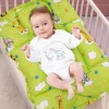 Mattress With Fixed Neck Pillow And Bolsters Fun In The Jungle Green