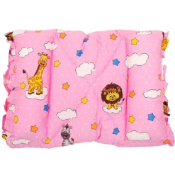 Mattress With Fixed Neck Pillow And Bolsters Flying Animals Pink