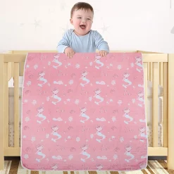 Mermaid Peach Embossed Baby XL Muslin Blanket