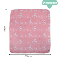Mermaid Peach Embossed Baby XL Muslin Blanket