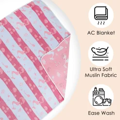 Mermaid Peach Embossed Baby XL Muslin Blanket