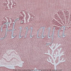 Mermaid Peach Embossed Baby XL Muslin Blanket