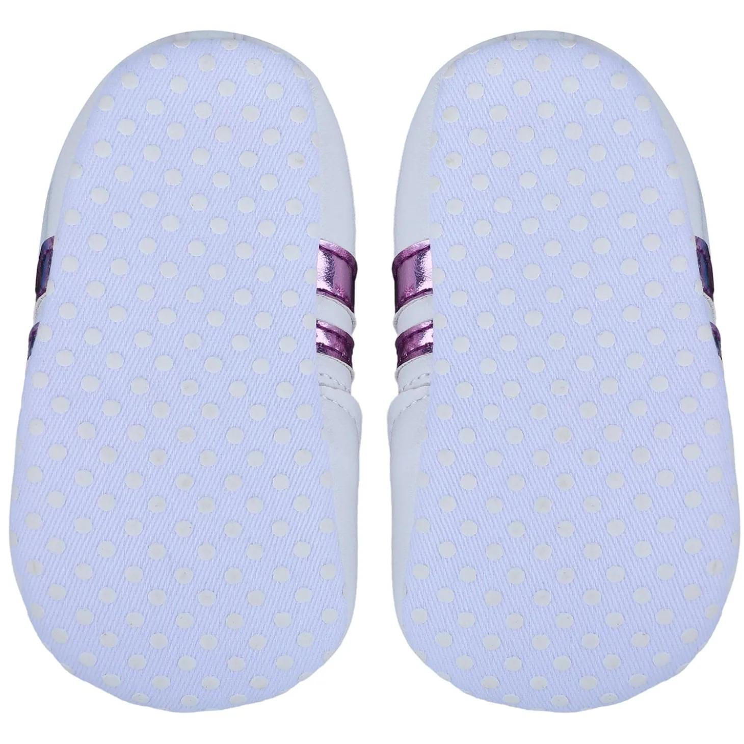 Metallic Stripes Fancy Anti-Slip Sneaker Shoes - White
