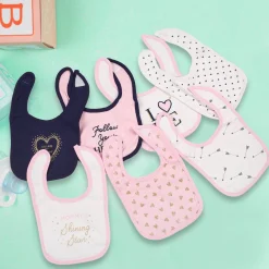 Mommy's Shining Star Pink 7 Pk Bibs