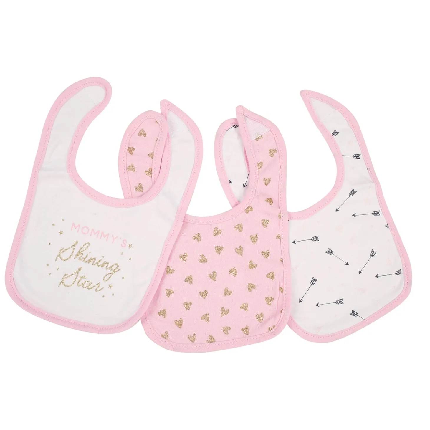 Mommy's Shining Star Pink 7 Pk Bibs