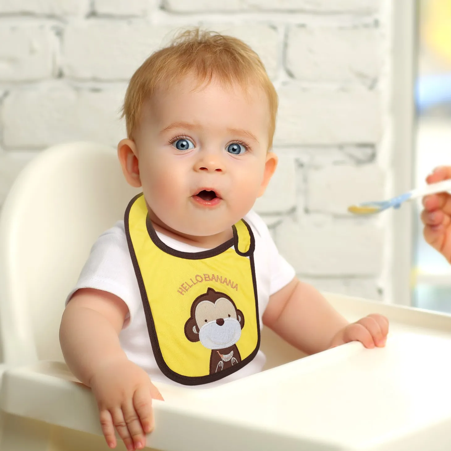 Monkey And Lion Multicolour 3 Pk Bibs