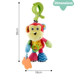 Monkey Red Pulling Toy With Teether