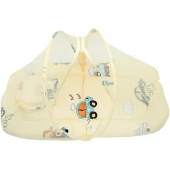 Mosquito Net Tent Mattress Set With Neck Pillow Vintage Ride Yellow