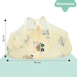 Mosquito Net Tent Mattress Set With Neck Pillow Vintage Ride Yellow