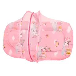Mosquito Net Tent Mattress Set With Neck Pillow Milkaholic Peach